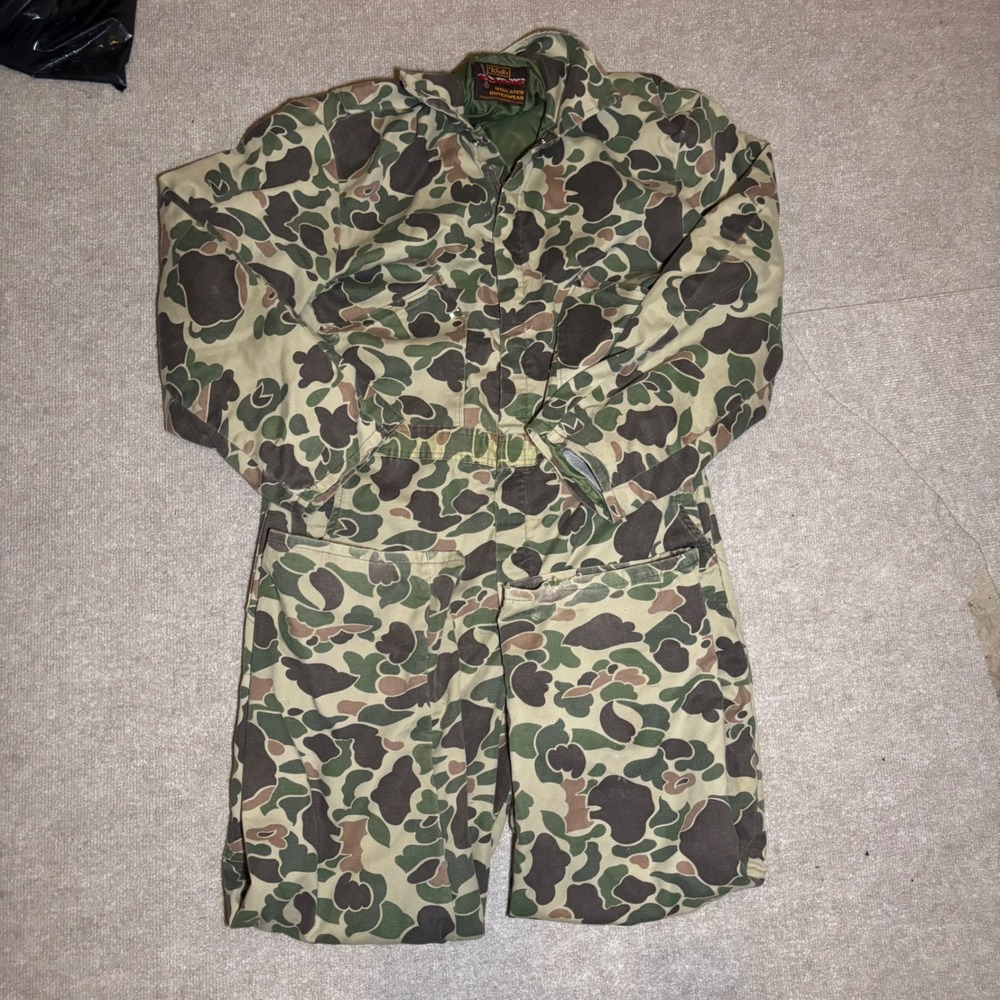 Vintage Walls Blizzard-Pruf Camo Insulated Coverall Duck Hunter Camouflage Large
